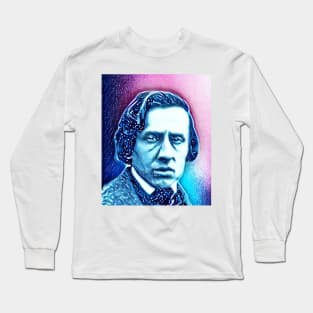 Frédéric Chopin Snow Portrait | Frédéric Chopin Artwork 13 Long Sleeve T-Shirt